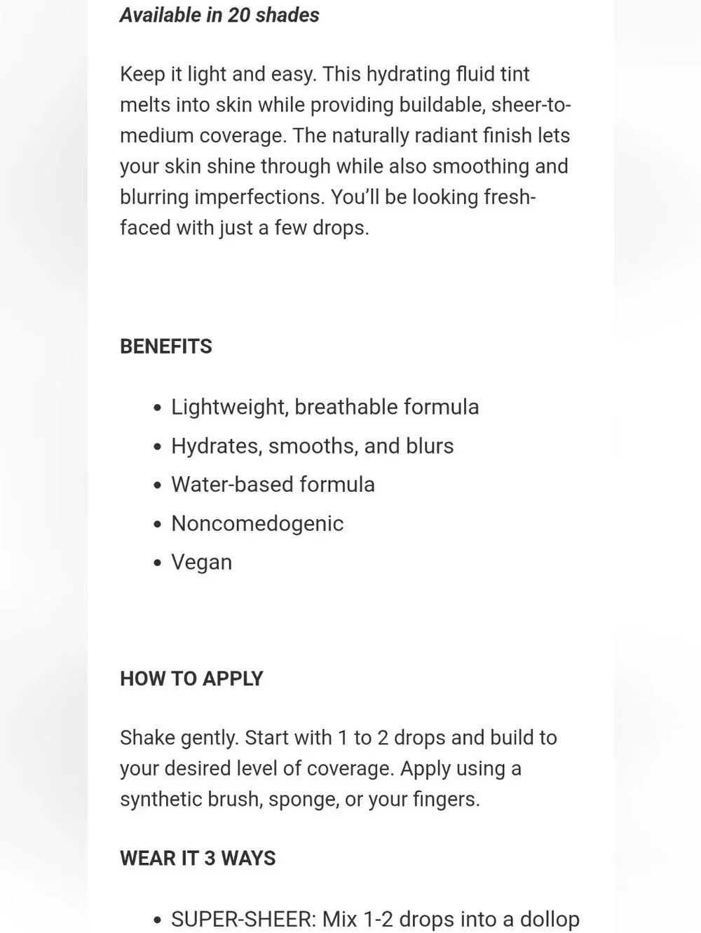 Morphe 2 Hint Hint Skin Tint